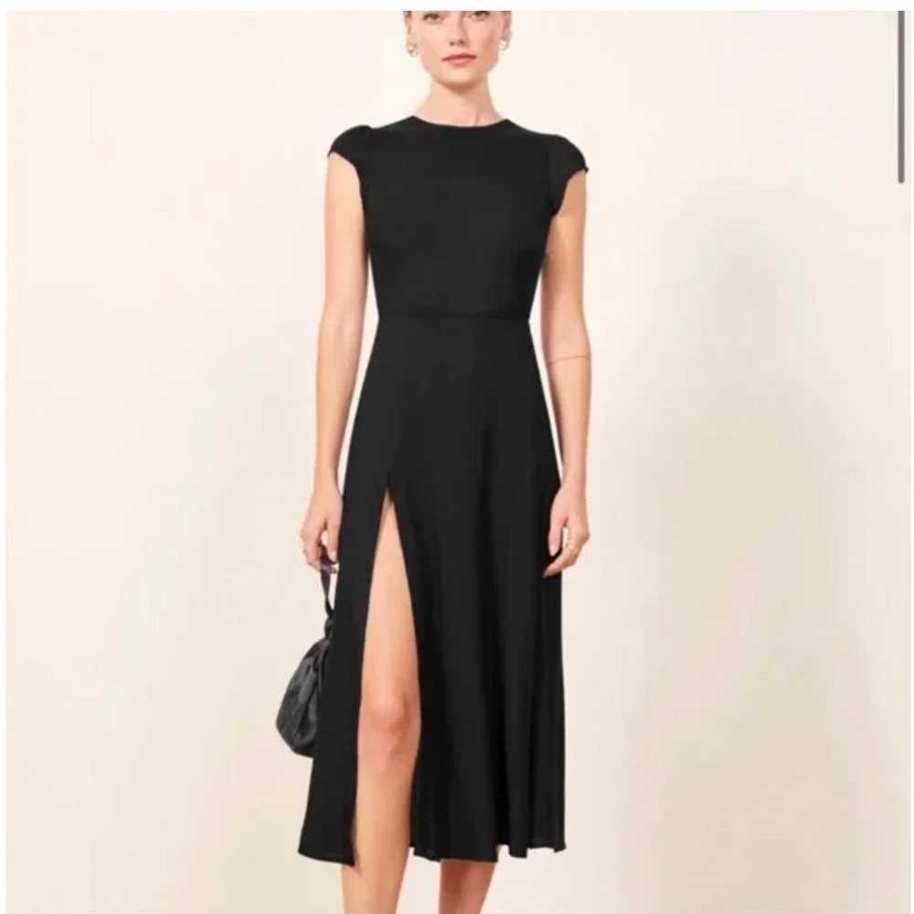 Reformation Gavin Dress, Black, Size 6